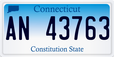 CT license plate AN43763