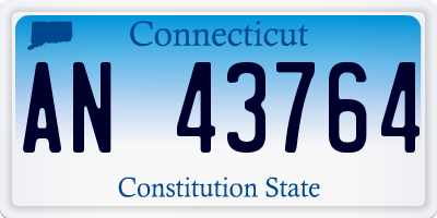 CT license plate AN43764