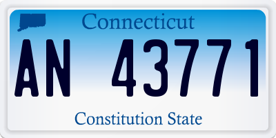CT license plate AN43771