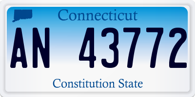 CT license plate AN43772