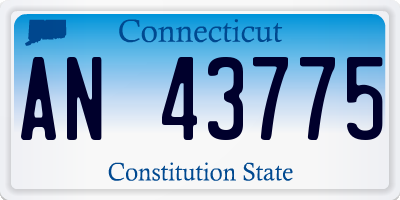 CT license plate AN43775