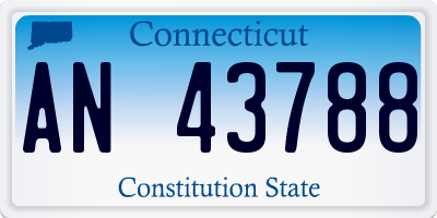 CT license plate AN43788