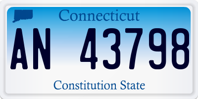 CT license plate AN43798