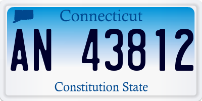 CT license plate AN43812