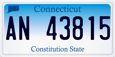 CT license plate AN43815