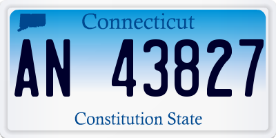 CT license plate AN43827