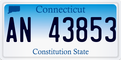 CT license plate AN43853