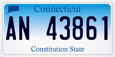 CT license plate AN43861