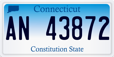 CT license plate AN43872