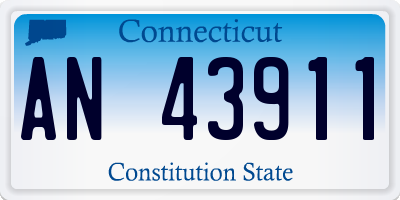 CT license plate AN43911