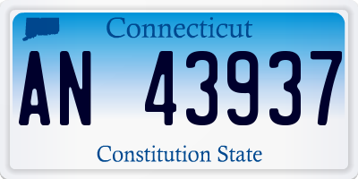 CT license plate AN43937