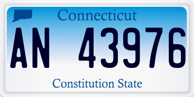 CT license plate AN43976