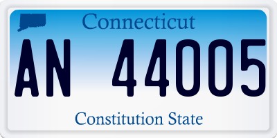 CT license plate AN44005
