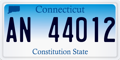 CT license plate AN44012