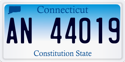 CT license plate AN44019