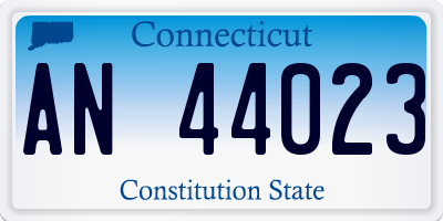 CT license plate AN44023