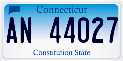 CT license plate AN44027