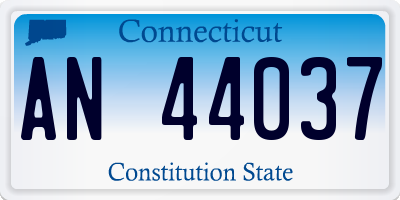 CT license plate AN44037