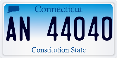 CT license plate AN44040