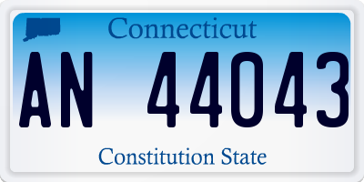 CT license plate AN44043