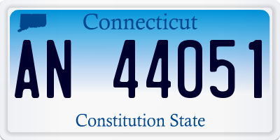CT license plate AN44051