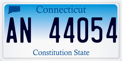CT license plate AN44054