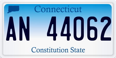 CT license plate AN44062