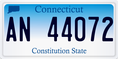 CT license plate AN44072