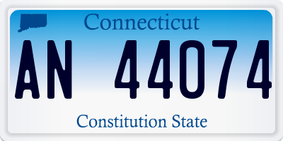 CT license plate AN44074