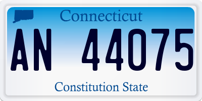 CT license plate AN44075