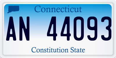 CT license plate AN44093