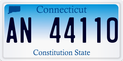 CT license plate AN44110