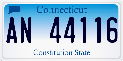 CT license plate AN44116