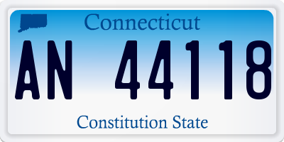 CT license plate AN44118