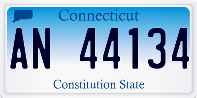 CT license plate AN44134