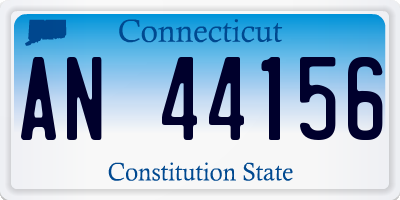 CT license plate AN44156