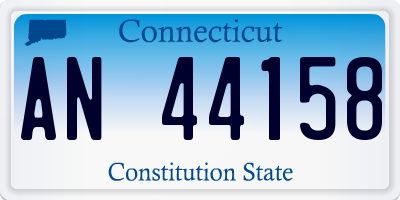 CT license plate AN44158