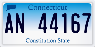 CT license plate AN44167