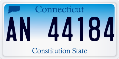 CT license plate AN44184