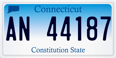 CT license plate AN44187