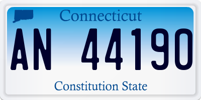 CT license plate AN44190