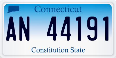 CT license plate AN44191