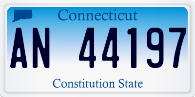 CT license plate AN44197
