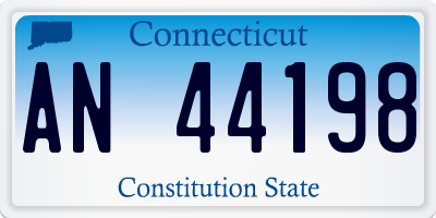 CT license plate AN44198