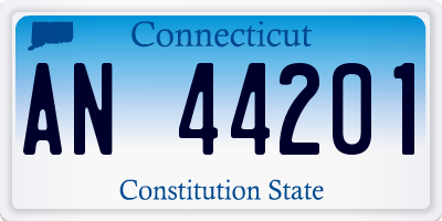 CT license plate AN44201