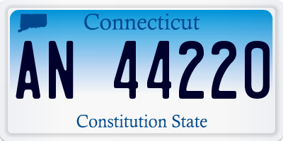 CT license plate AN44220