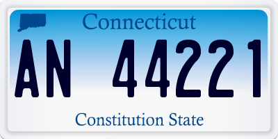 CT license plate AN44221