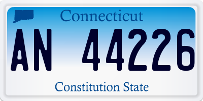 CT license plate AN44226