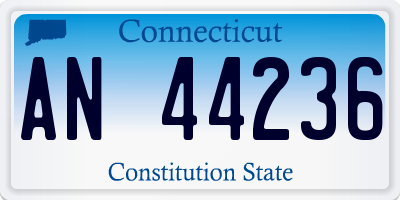 CT license plate AN44236