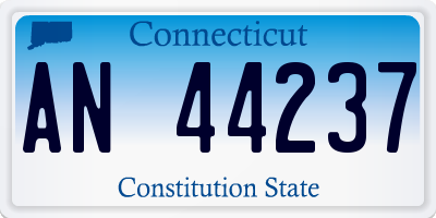 CT license plate AN44237
